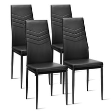 Load image into Gallery viewer, Set of 4 PVC Dining Side Metal Frame Chairs
