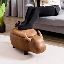 Load image into Gallery viewer, Buffalo Upholstered Ride-on Storage Ottoman Footrest
