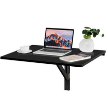 Load image into Gallery viewer, 31.5 x 23.5 Inch Wall Mounted Folding Table for Small Spaces-Black
