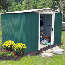 Load image into Gallery viewer, 10&#39;x8&#39; Storage Shed Large Backyard Outdoor Garden Garage DIY Sheds Kit Building
