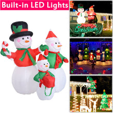 Load image into Gallery viewer, 4 ft Waterproof Inflatable Snowman Family Christmas Decoration
