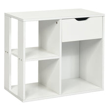 Load image into Gallery viewer, 3-tier Side Table with Storage Shelf and Drawer Space

