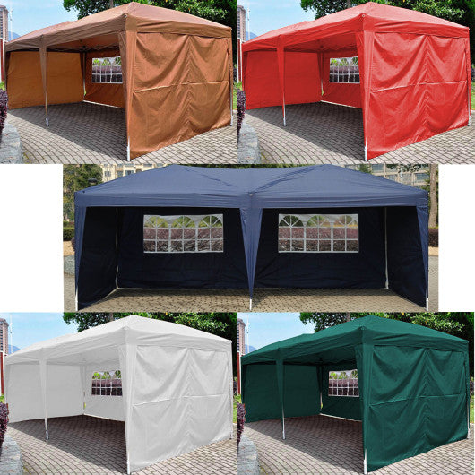 EZ POP UP 10’X20’ Wedding Party Tent Folding Gazebo Beach Canopy W/Carry Bag