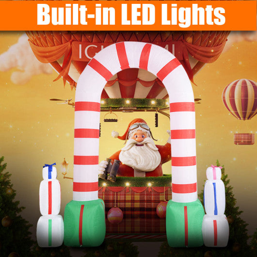8 ft Waterproof Inflatable Santa Arch Christmas Decoration