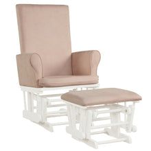 Load image into Gallery viewer, Baby Nursery Relax Rocker Rocking Chair Glider &amp; Ottoman Set-Pink
