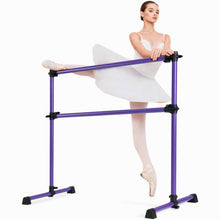Load image into Gallery viewer, 4ft Portable Height Adjustable Freestanding Ballet Barre-Purple
