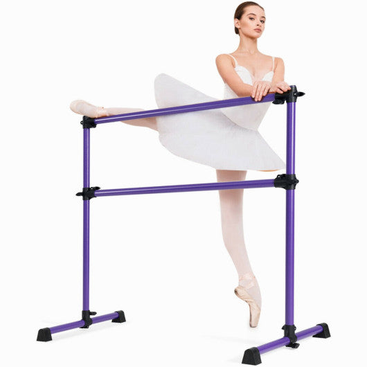 4ft Portable Height Adjustable Freestanding Ballet Barre-Purple