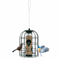 Load image into Gallery viewer, Squirrel-proof Caged Tube Wild Bird Feeder Outdoor Metal Seed Guard Deterrent
