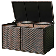 Load image into Gallery viewer, 88 Gallon Garden Patio Rattan Storage Container Box-Brown
