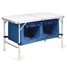Load image into Gallery viewer, Height Adjustable Folding Camping  Table-Blue
