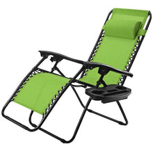 Load image into Gallery viewer, Outdoor Folding Zero Gravity Reclining Lounge Chair-Green
