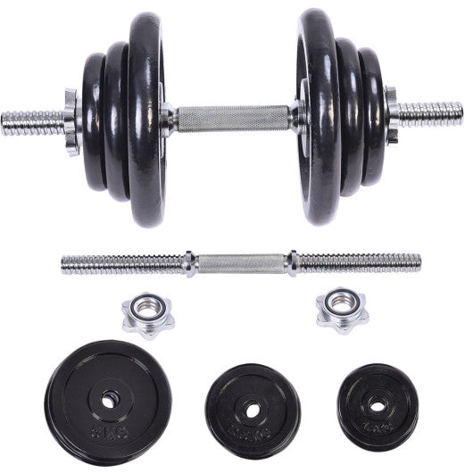 44 lbs Adjustable Cap Gym Weight Dumbbell Set