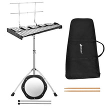 Load image into Gallery viewer, 32 Note Glockenspiel Xylophone Percussion Bell Kit with Adjustable Stand
