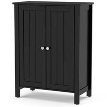 Load image into Gallery viewer, 2-Door Bathroom Floor Storage Cabinet Space Saver Organizer-Black
