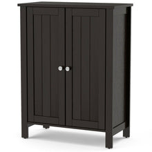 Load image into Gallery viewer, 2-Door Bathroom Floor Storage Cabinet Space Saver Organizer-Brown
