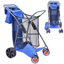 Load image into Gallery viewer, Deluxe Foldable Storage Beach Wonder Tote Cart
