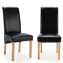 Load image into Gallery viewer, 2 Pieces Dining Chairs Set with Rubber Wood Legs-Black

