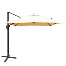 Load image into Gallery viewer, 10 x 13 Feet Rectangular Cantilever Umbrella with 360° Rotation Function-Beige
