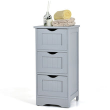 Load image into Gallery viewer, Bathroom Floor Freestanding Storage Organizer with 3 Drawers-Gray
