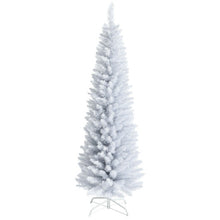 Load image into Gallery viewer, 6 Feet Unlit Artificial Slim Pencil Christmas Tree with Metal Stand

