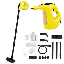 Load image into Gallery viewer, 1400W Multipurpose Pressurized Steam Cleaner With 17 Pieces Accessories-Yellow
