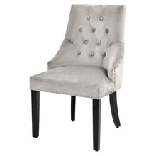 Load image into Gallery viewer, Modern Upholstered Button-Tufted Dining Chair with Naild Trim-Gray
