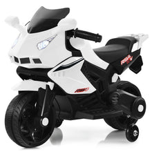 Load image into Gallery viewer, 6V Kids Ride on Motorbike with Training Wheels and Music-White
