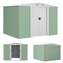 Load image into Gallery viewer, 6&#39; x 8&#39; Outdoor Storage Shed Tool House with Sliding Door-Light Green
