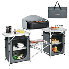 Load image into Gallery viewer, Folding Camping Table with Storage Organizer-Gray
