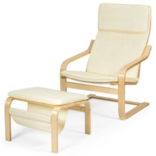 Load image into Gallery viewer, Relax Bentwood Lounge Chair  Set with Magazine Rack-White
