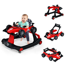 Load image into Gallery viewer, 4-in-1 Foldable Activity Push Walker with Adjustable Height-Red
