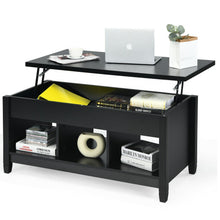Load image into Gallery viewer, Lift Top Coffee Table with Hidden Storage Compartment-Black
