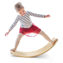 Load image into Gallery viewer, 15.5 Inch Wooden Wobble Toy Balance Board-Natural
