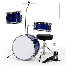 Load image into Gallery viewer, 5 Pieces Junior Drum Set with 5 Drums-Blue
