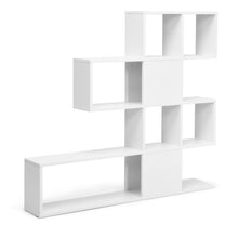 Load image into Gallery viewer, 5-Tier Bookshelf Corner Ladder Bookcase with Storage Rack-White
