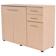Load image into Gallery viewer, Natural Color Large Storage Cabinet Cupboard with 2 Drawers

