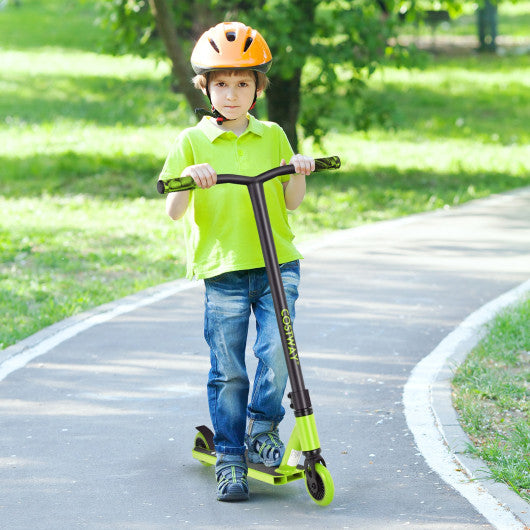 Boys Girls High End Pro Stunt Scooter Trick Scooter with ABEC-9 Bearings -Green