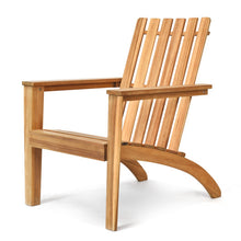 Load image into Gallery viewer, Outdoor Durable Patio Acacia Wood Adirondack Lounge Armchair-Natural

