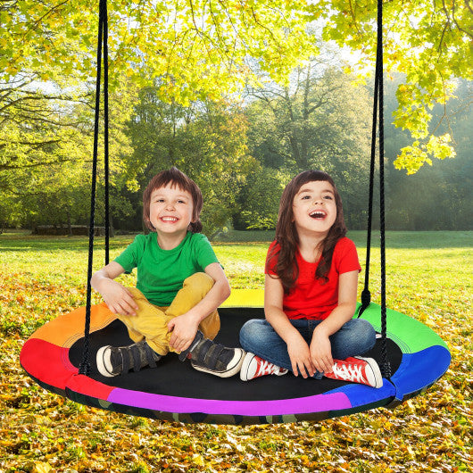 40 Inch Flying Saucer Tree Swing with 2 Hanging Straps for Kids-Camouflage