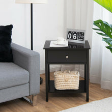 Load image into Gallery viewer, Wooden Storage Shelf for Bedroom and Living Room with Drawer-Black
