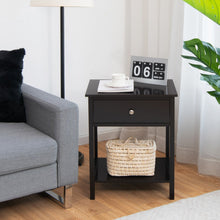 Load image into Gallery viewer, Wooden Storage Shelf for Bedroom and Living Room with Drawer-Coffee
