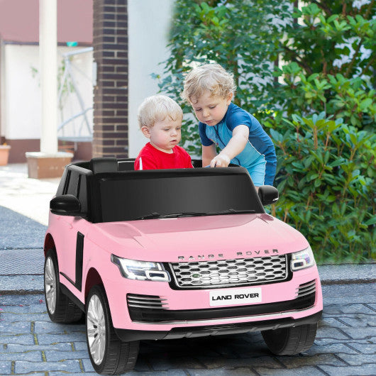 24V 2-Seater Licensed Land Rover Kids Ride On Car with 4WD Remote Control-Pink