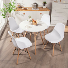 Load image into Gallery viewer, 5 Pieces Table Set With Solid Wood Leg For Dining Room-White
