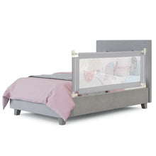 Load image into Gallery viewer, 57 Inch Vertical Lifting Bed Guard Rails for Toddlers with Lock-Gray
