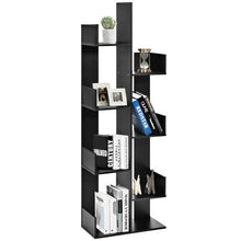 Load image into Gallery viewer, 8-Tier Bookshelf Bookcase with 8 Open Compartments Space-Saving Storage Rack -Black
