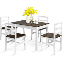 Load image into Gallery viewer, 5 Pcs Solid Wood Compact Kitchen Dining Set-Walnut
