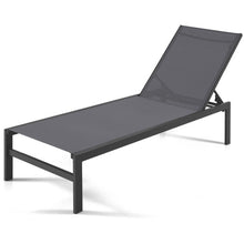 Load image into Gallery viewer, 6-Position Chaise Lounge Chairs with Rustproof Aluminium Frame-Gray
