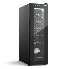 Load image into Gallery viewer, 12 Bottle Compressor Wine Cooler Refrigerator-Black
