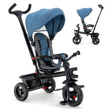 Load image into Gallery viewer, 4-in-1 Baby Tricycle Toddler Trike with Convertible Seat-Blue
