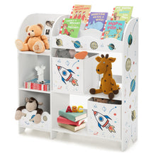 Load image into Gallery viewer, Wooden Children Storage Cabinet with Storage Bins
